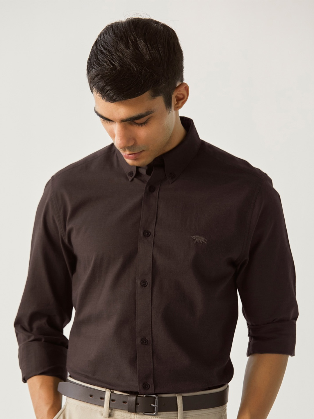 

Andamen Premium Cotton Formal Shirt, Brown