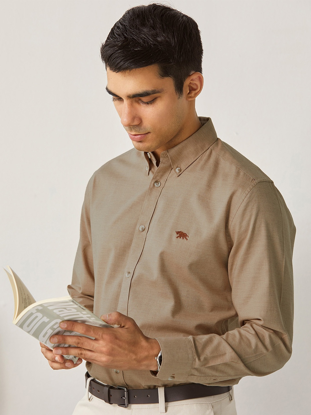 

Andamen Premium Cotton Formal Shirt, Khaki