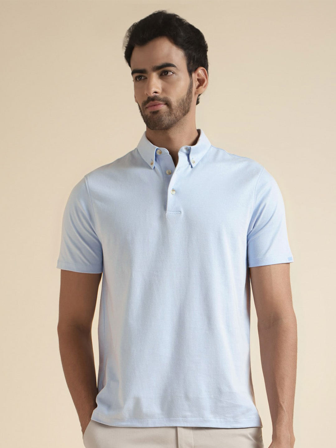 

Andamen Polo Collar Casual T-shirt, Blue