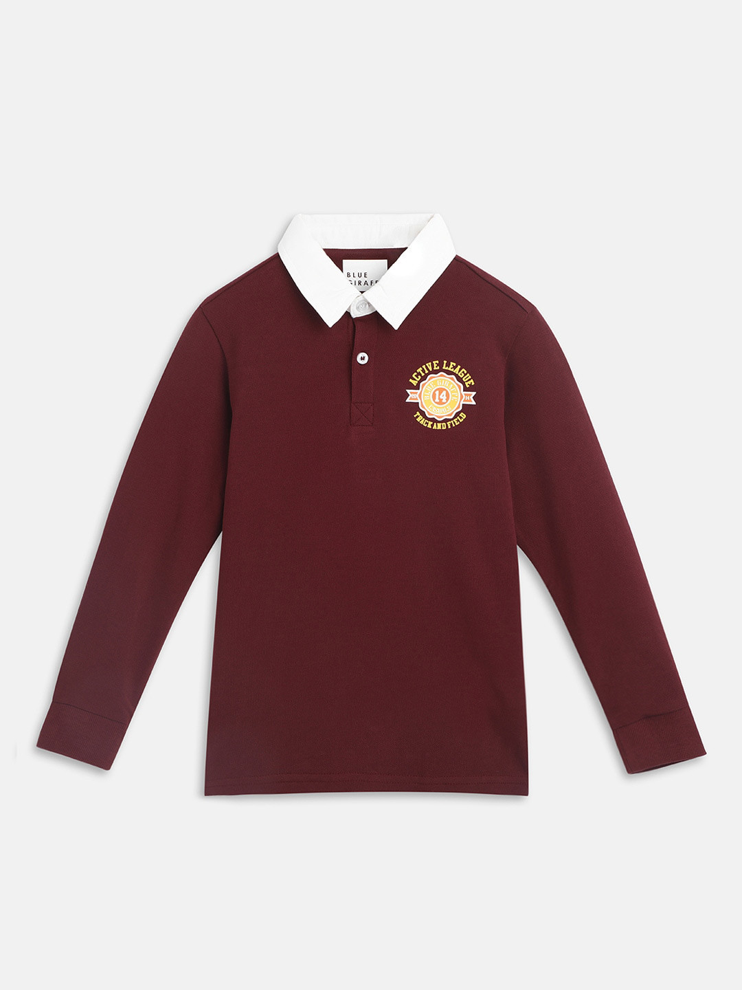 

Blue Giraffe Boys Polo Collar Cotton T-shirt, Maroon