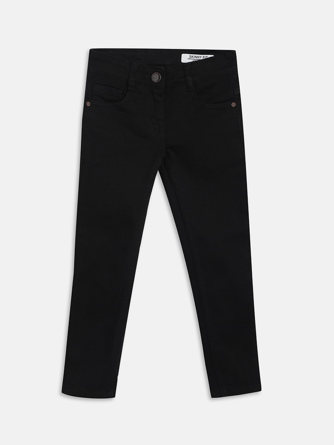 

Blue Giraffe Girls Regular Fit Mid-Rise Clean Look Stretchable Jeans, Black