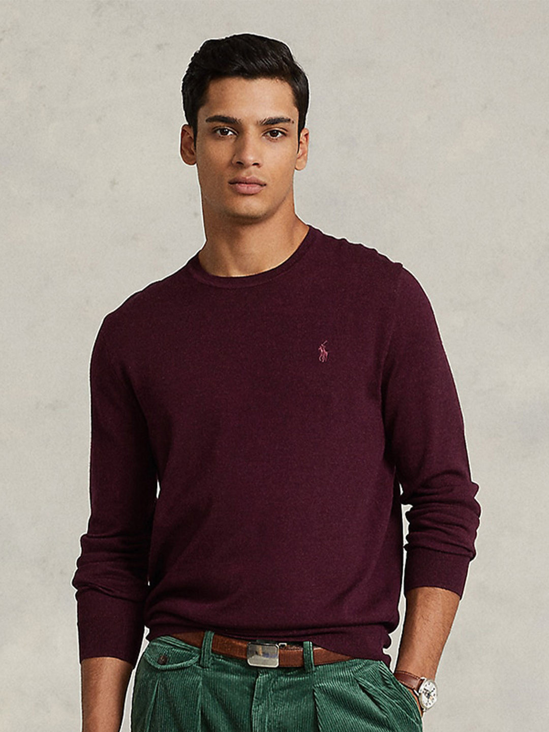 

Polo Ralph Lauren Slim-Fit Woolen Pullover Sweater, Maroon