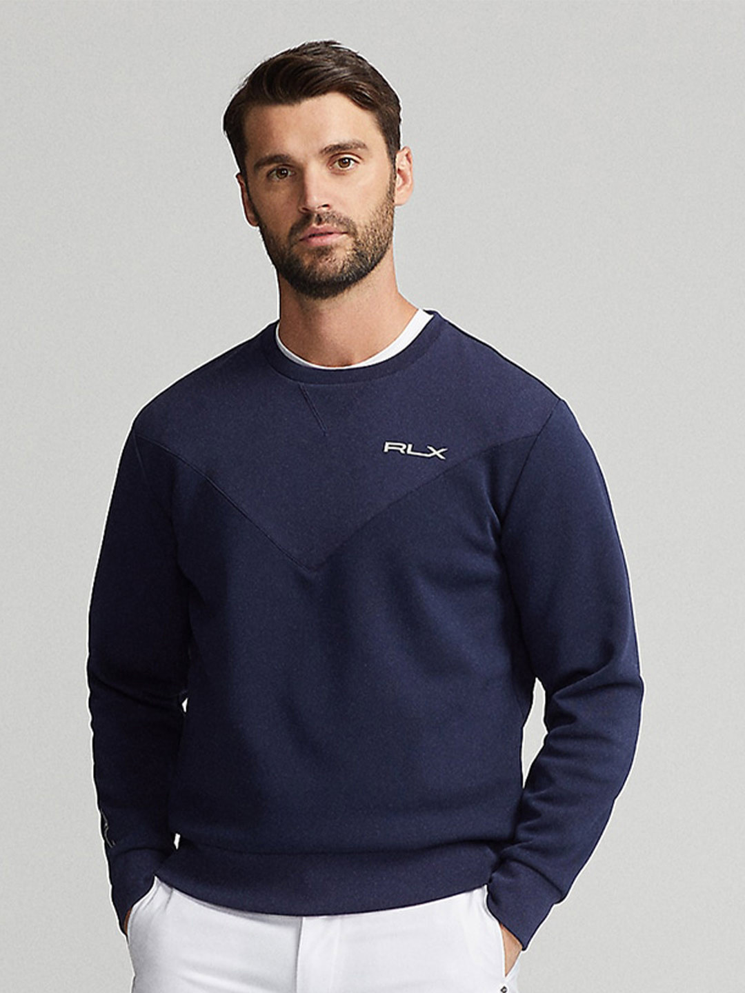 

Polo Ralph Lauren Round Neck Long Sleeve Double-Knit Sweatshirt, Navy blue