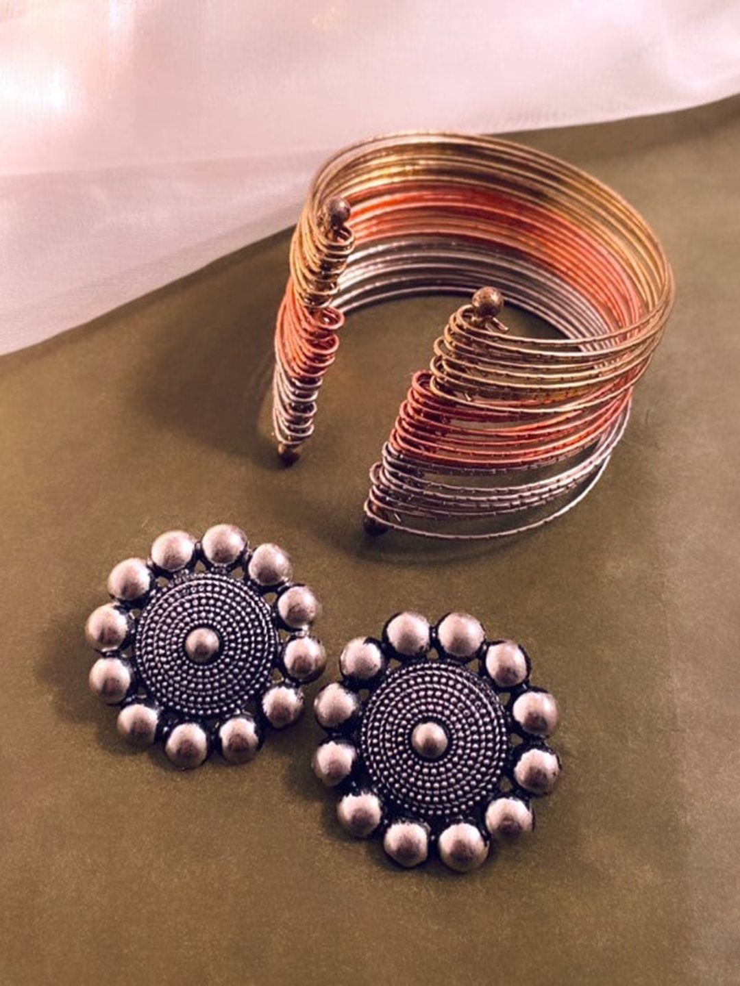 ATIBELLE Set Of 2 Silver-Plated Jewellery Set