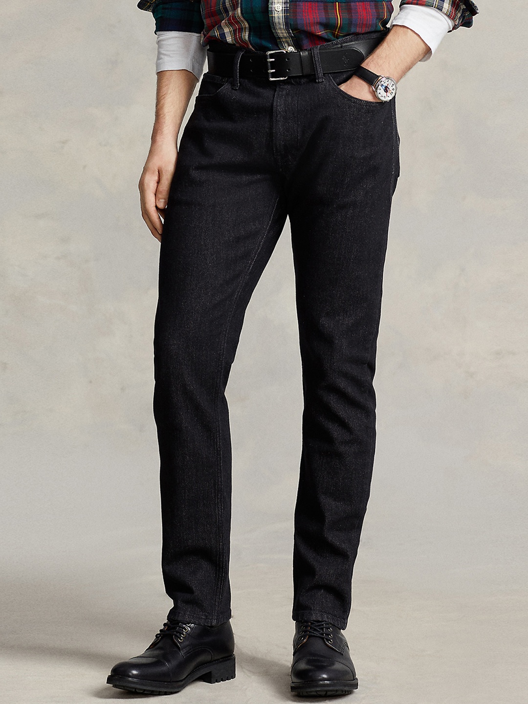 Polo Ralph Lauren Men Cotton Comfort Tapered Fit Cotton Jeans, Black
