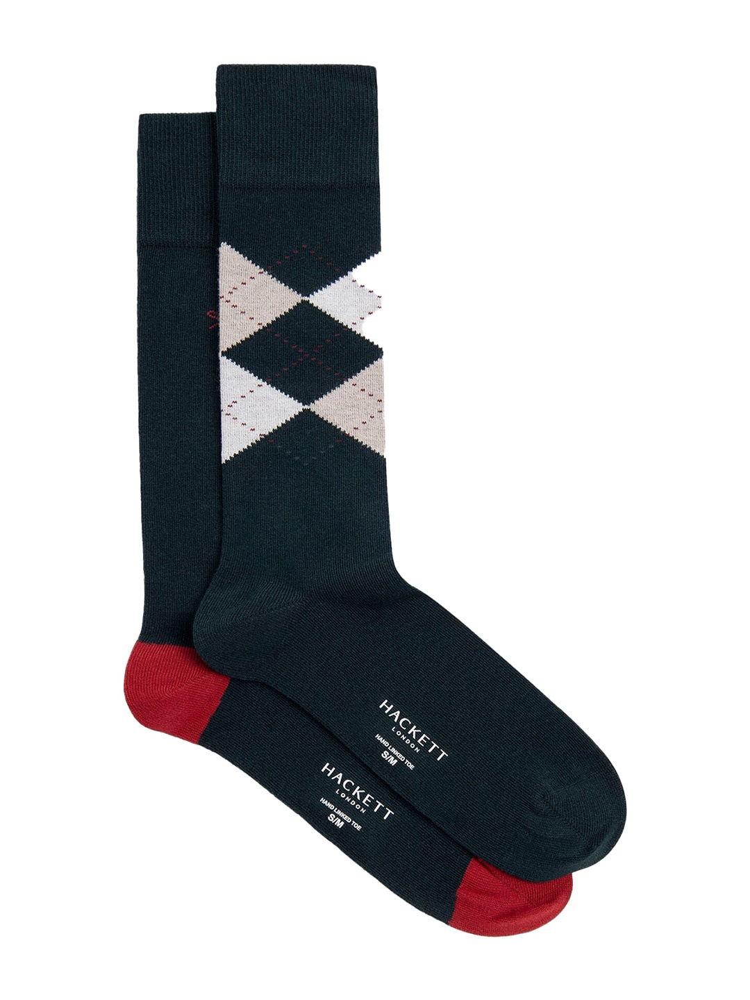 

HACKETT LONDON Men Pack Of 2 Calf Length Cotton Socks, Navy blue