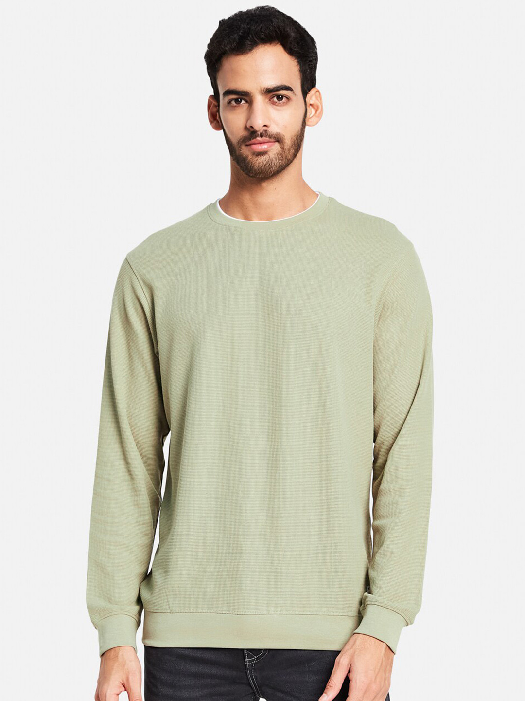 

Octave Round Neck Long Sleeves Sweatshirt, Olive