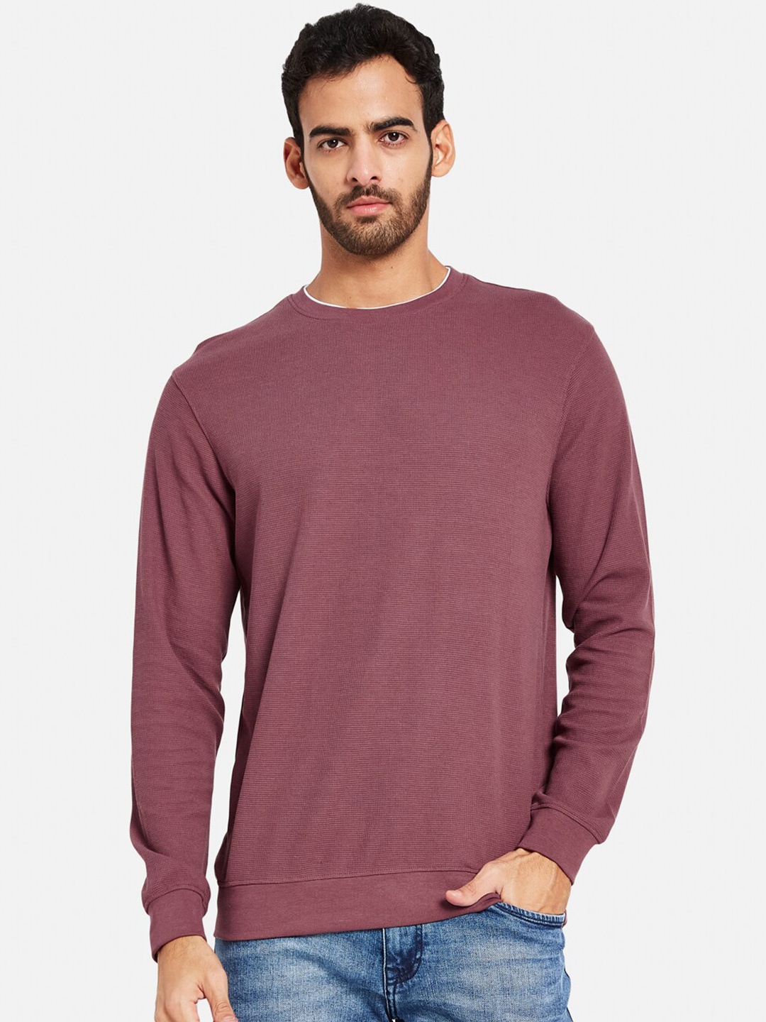 

Octave Round Neck Long Sleeves Sweatshirt, Mauve