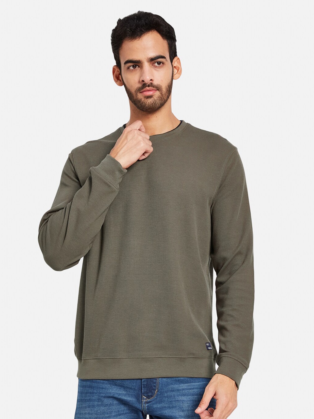 

Octave Round Neck Pullover Sweatshirt, Olive