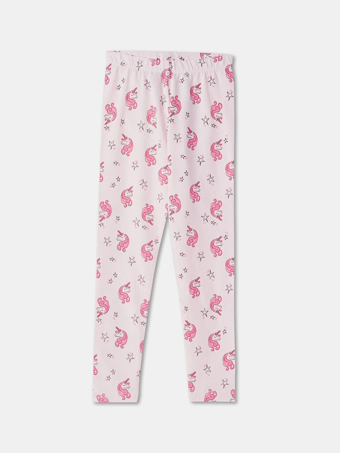 

R&B Infant Girls Printed Cotton Ankle Length Leggings, Pink