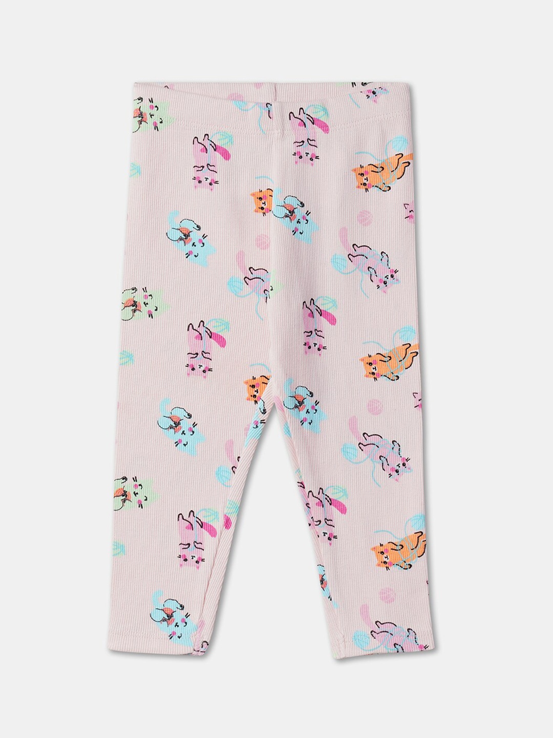

R&B Infant Girls Printed Ankle Length Leggings, Pink