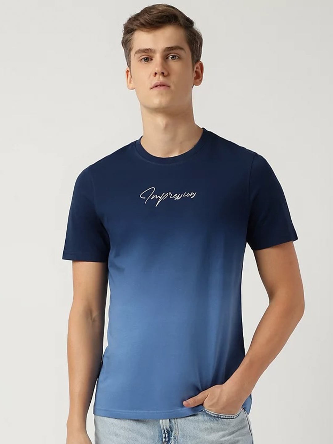 

Marks & Spencer Tie & Dyed Cotton T-shirt, Blue