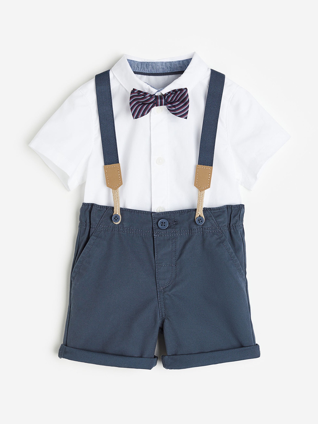 

H&M Boys 3-Piece Pure Cotton Dressy Set, Blue