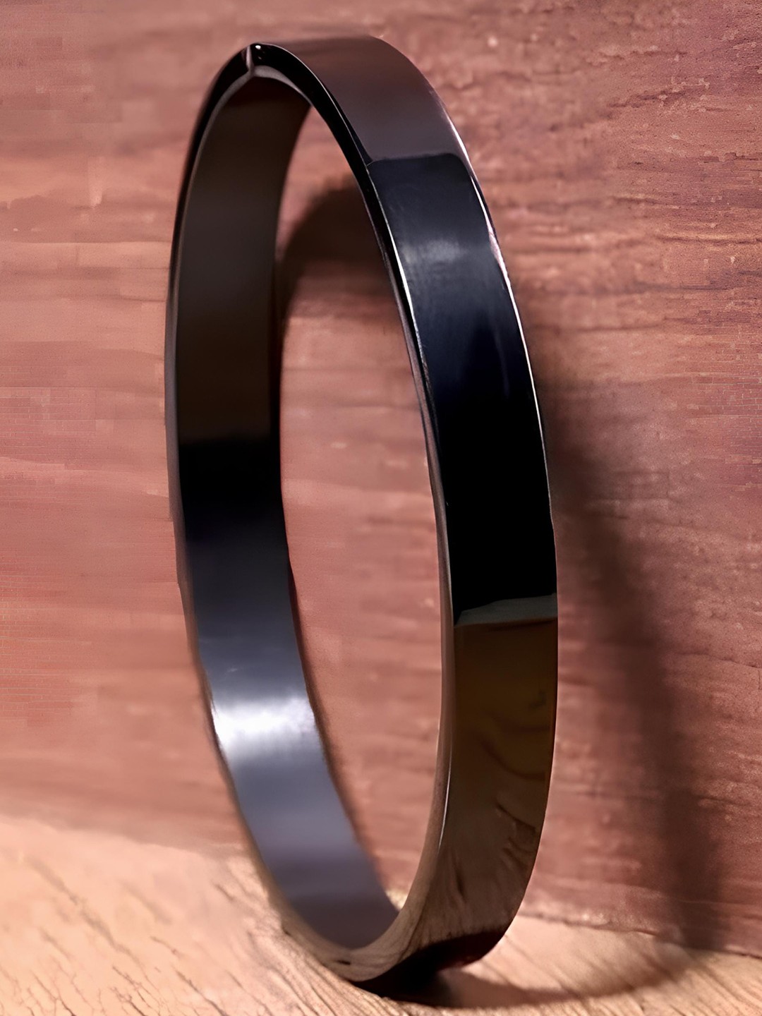 

KARISHMA KREATIONS Solid Kada Bracelet, Black