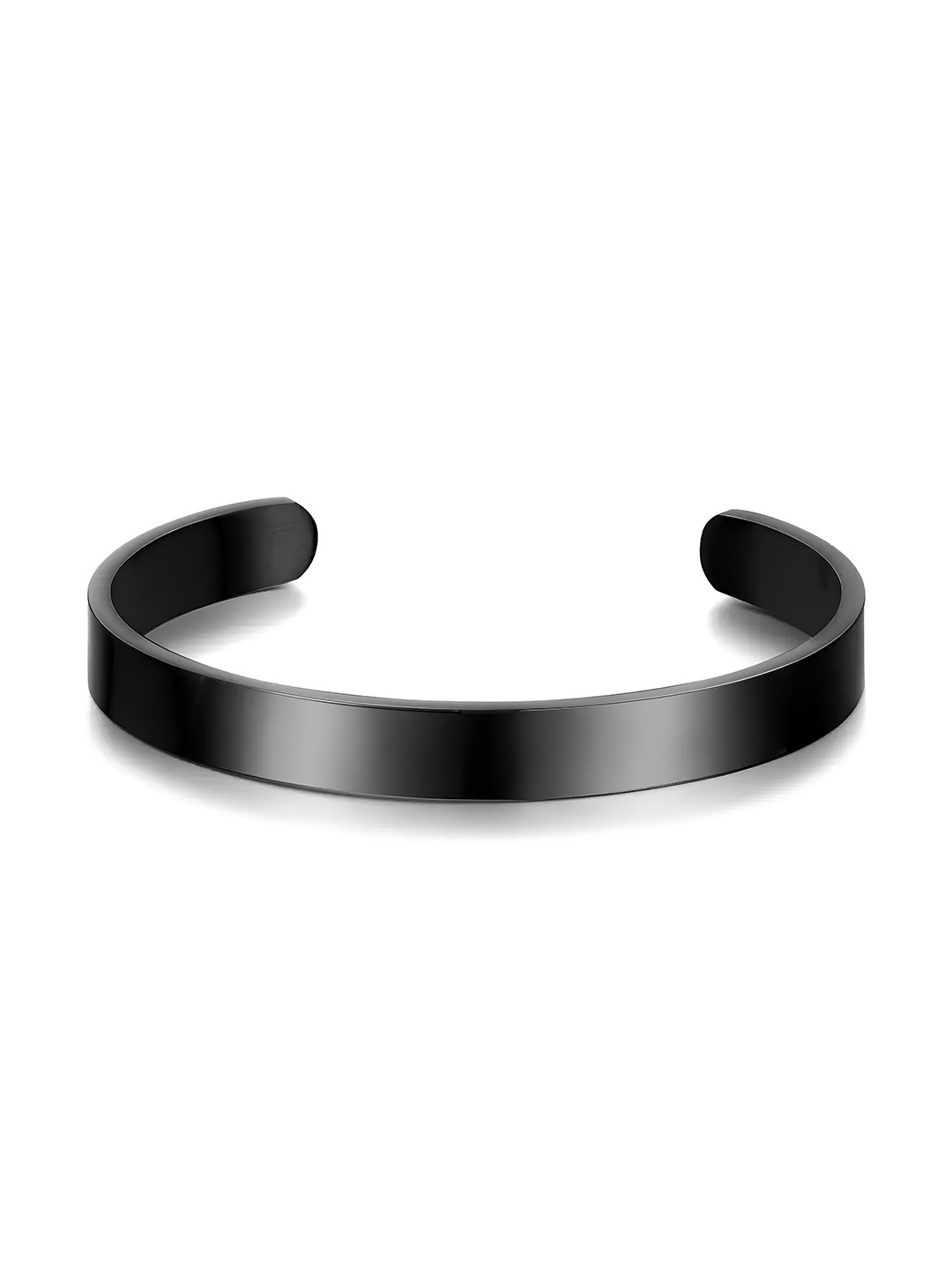 

KARISHMA KREATIONS Stainless Steel Kada Bracelet, Black
