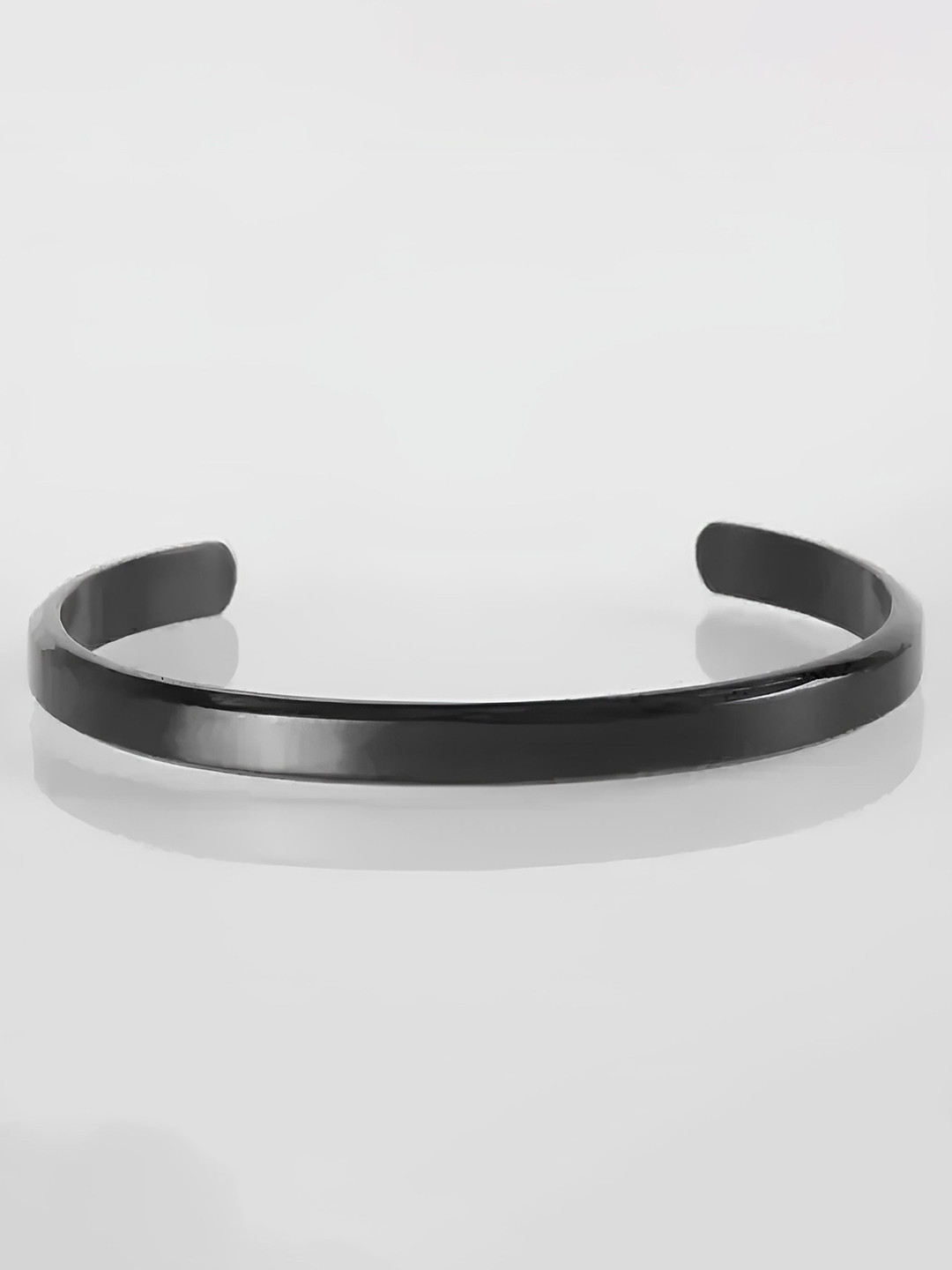 

KARISHMA KREATIONS Stainless Steel Kada Bracelet, Black
