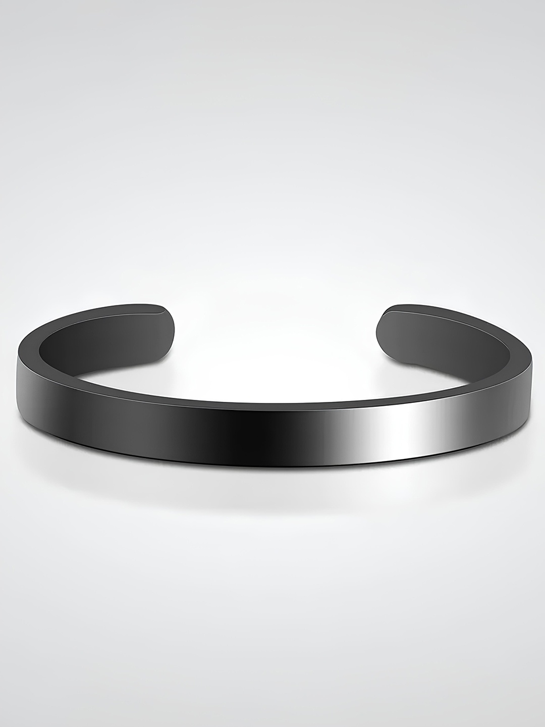 

KARISHMA KREATIONS Stainless Steel Kada Bracelet, Black