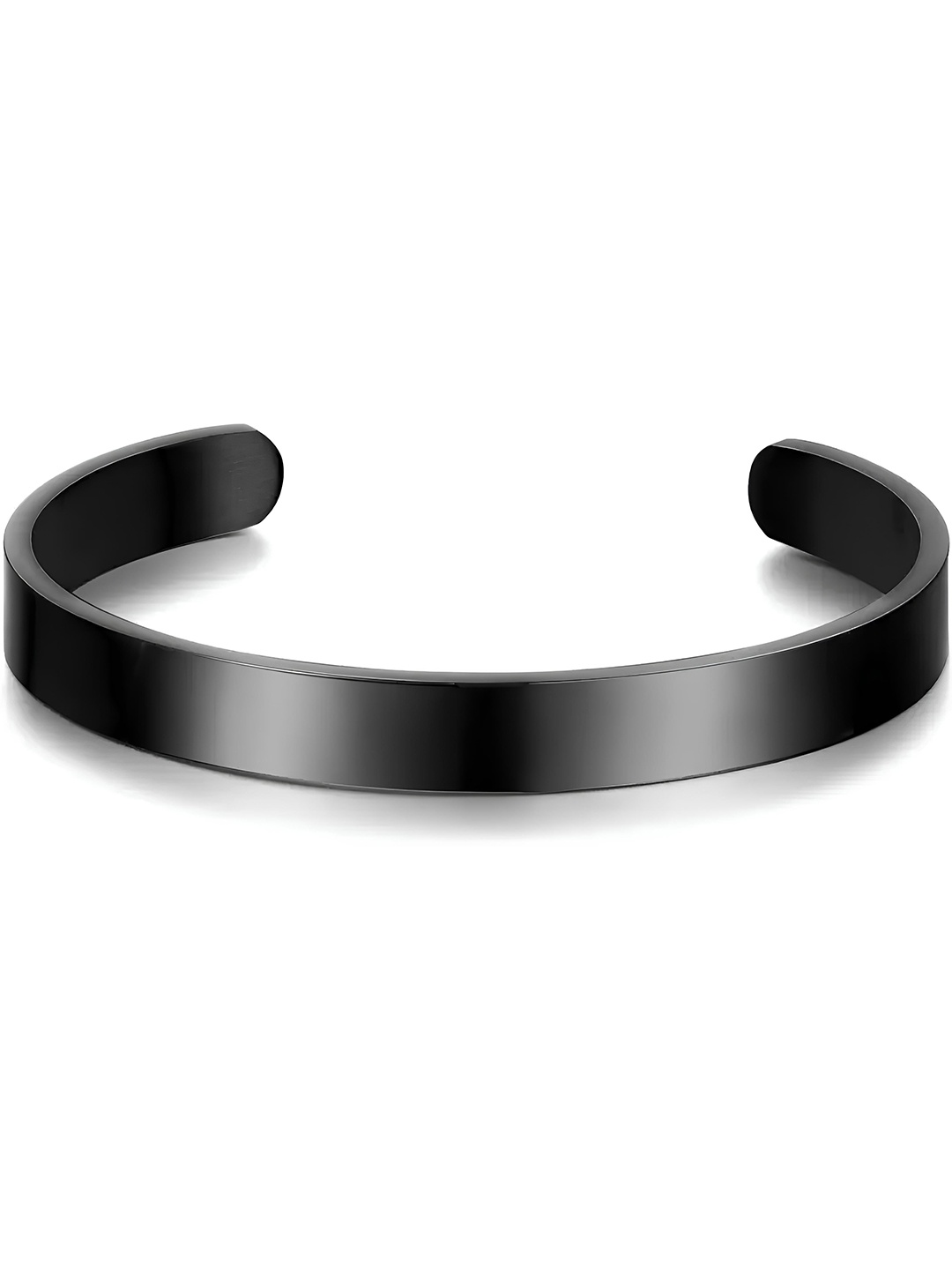 

KARISHMA KREATIONS Stainless Steel Kada Bracelet, Black