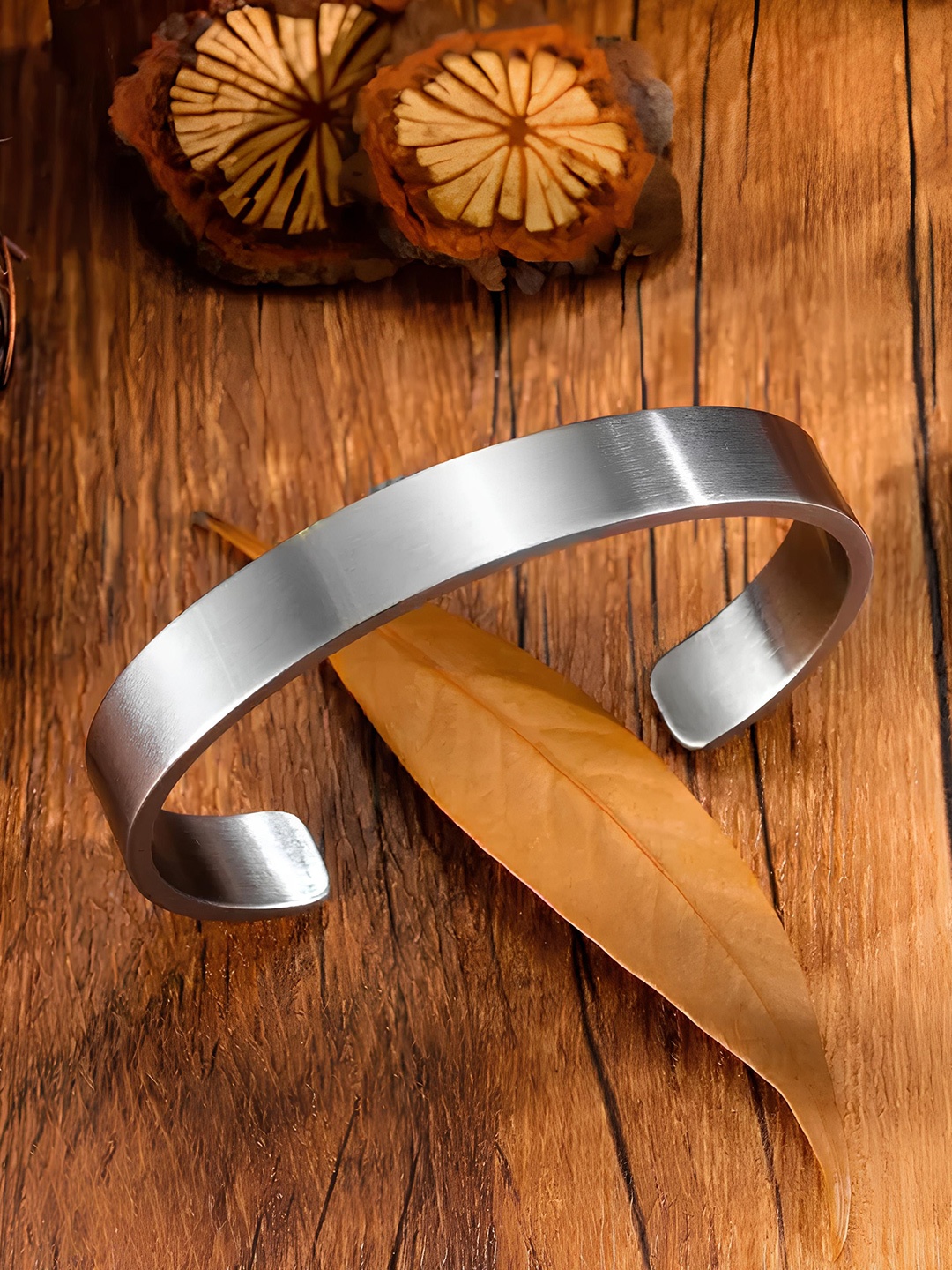 

KARISHMA KREATIONS Silver-Plated Kada Bracelet