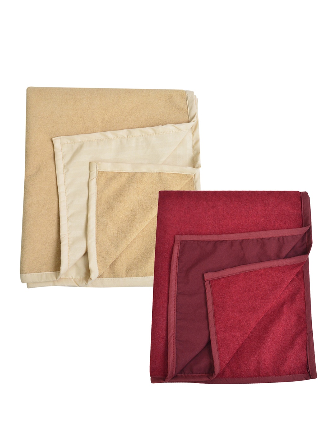 

Adbeni Infants Beige & Maroon 2 Pieces 210 GSM Waterproof Mattress Protectors