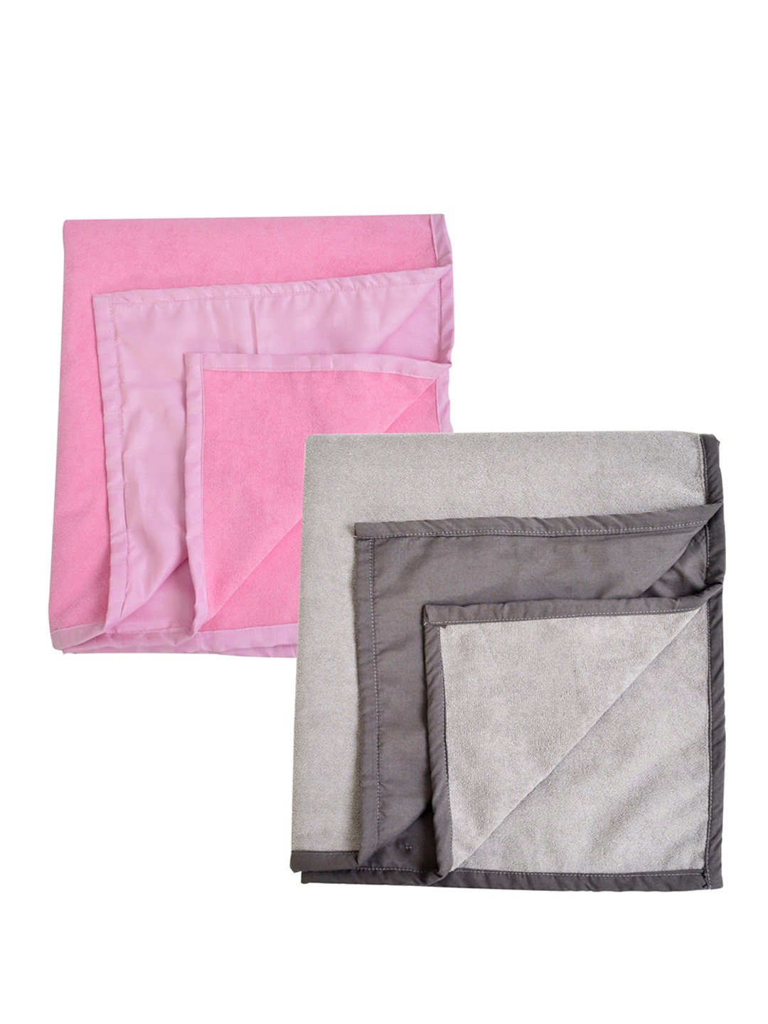 

Adbeni Infants Pink & Grey 2 Pieces 210 GSM Waterproof Mattress Protectors