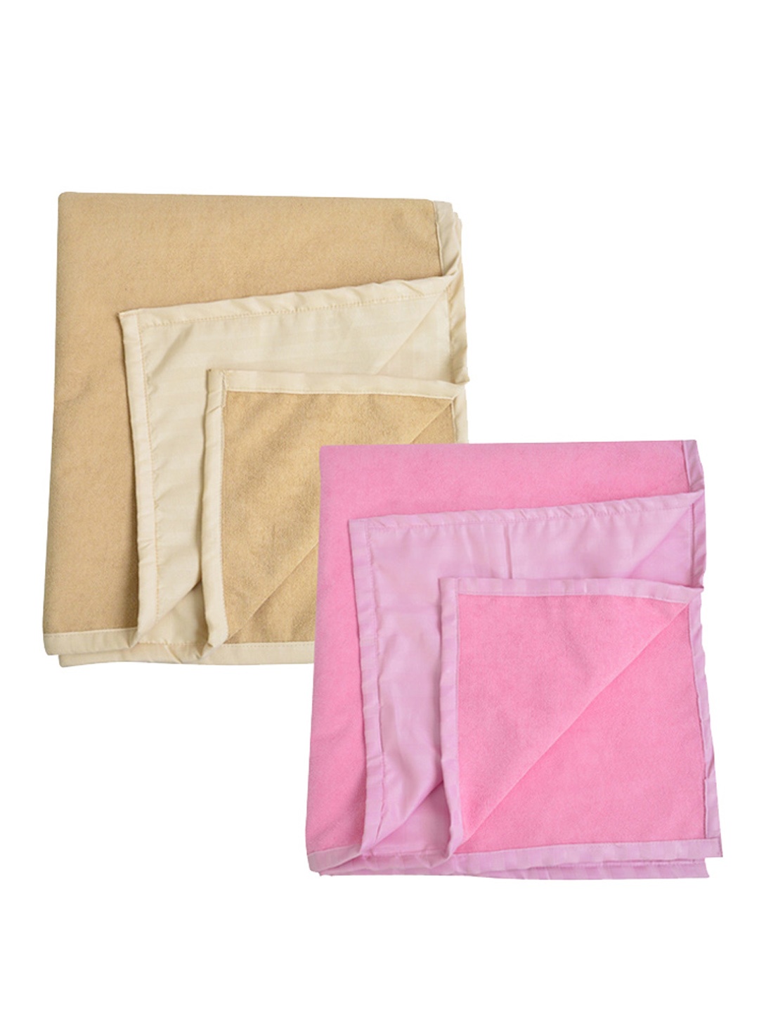 

Adbeni Infants Beige & Pink 2 Pieces 210 GSM Waterproof Mattress Protectors