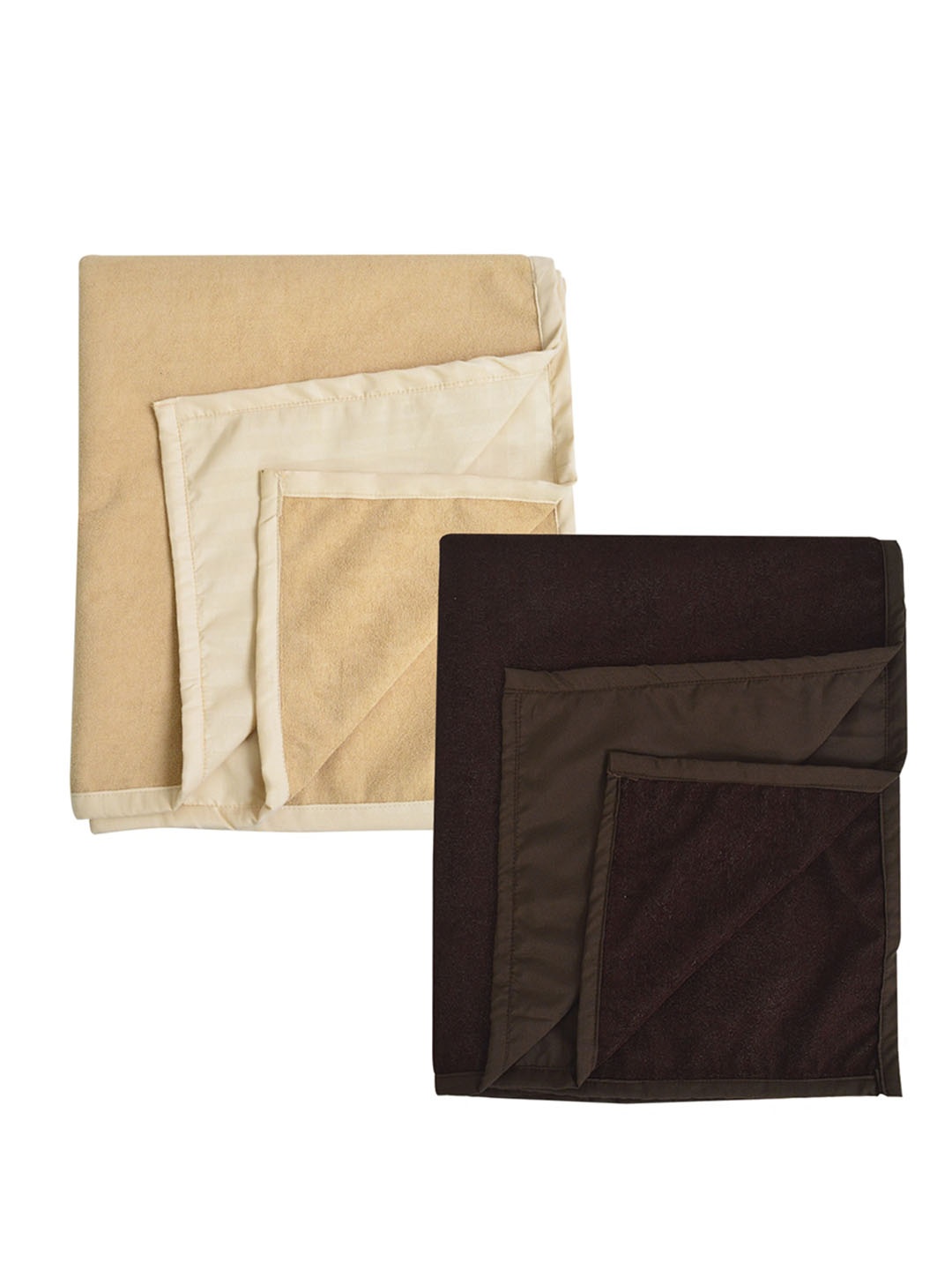 

Adbeni Infants Beige & Brown 2 Pieces 210 GSM Waterproof Mattress Protectors