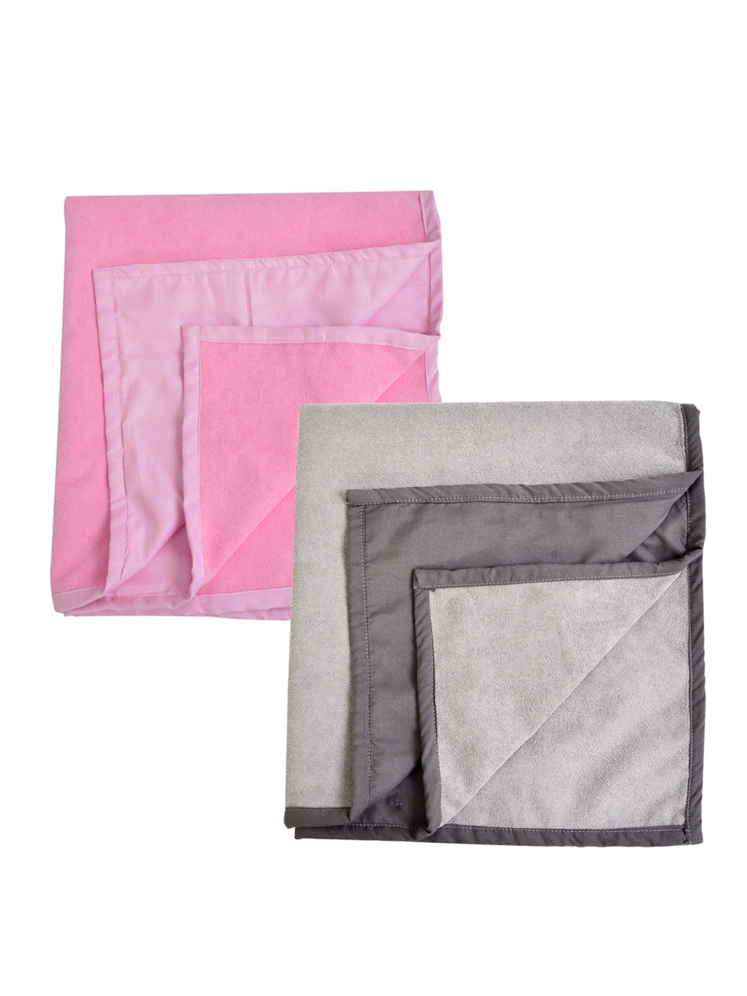 

Adbeni Infants Pink & Grey 2 Pieces 210 GSM Waterproof Mattress Protectors