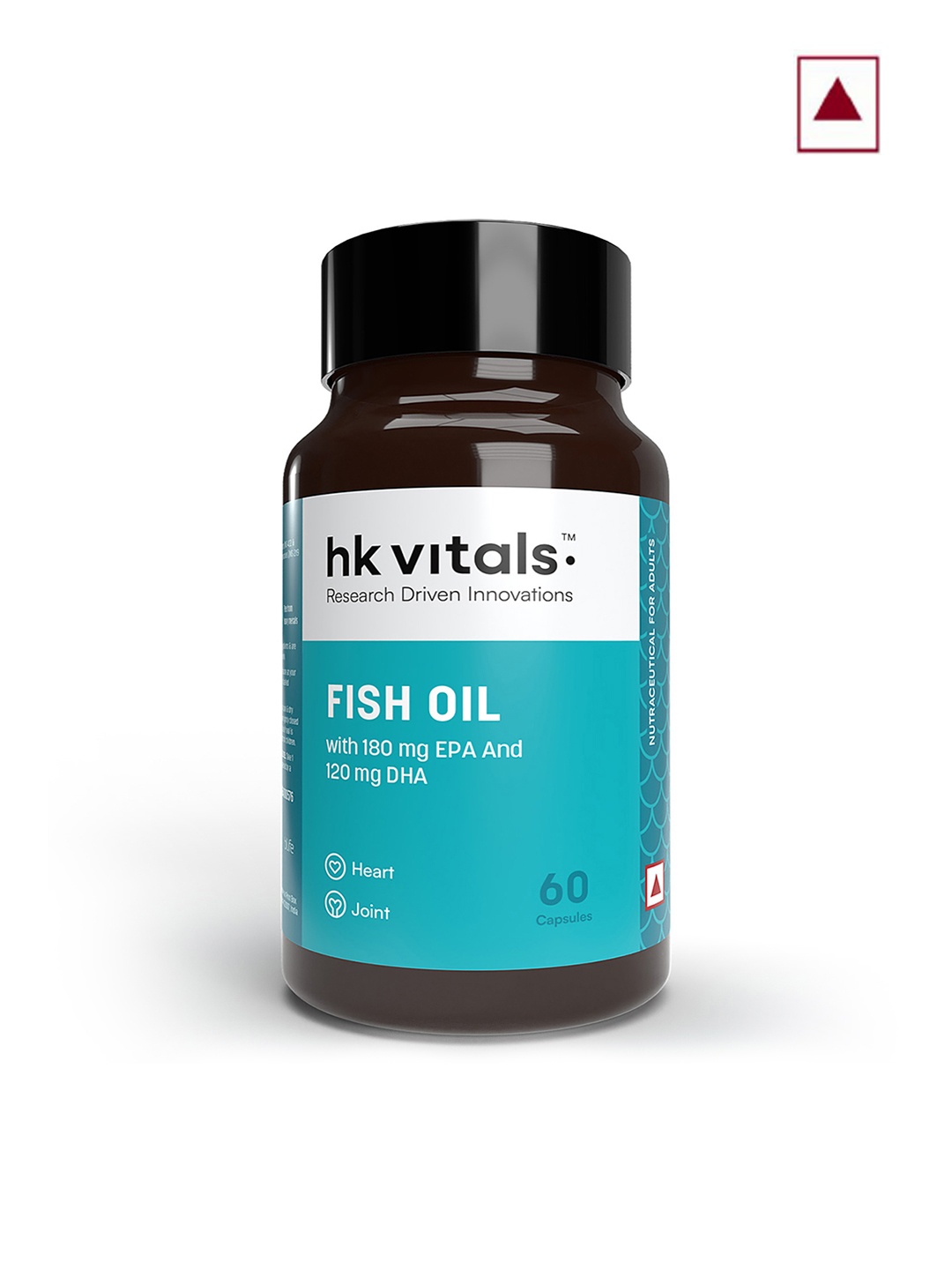 

HK VITALS Fish Oil 1000mg Soft Gelatine Capsules - 60 Capsules, Yellow