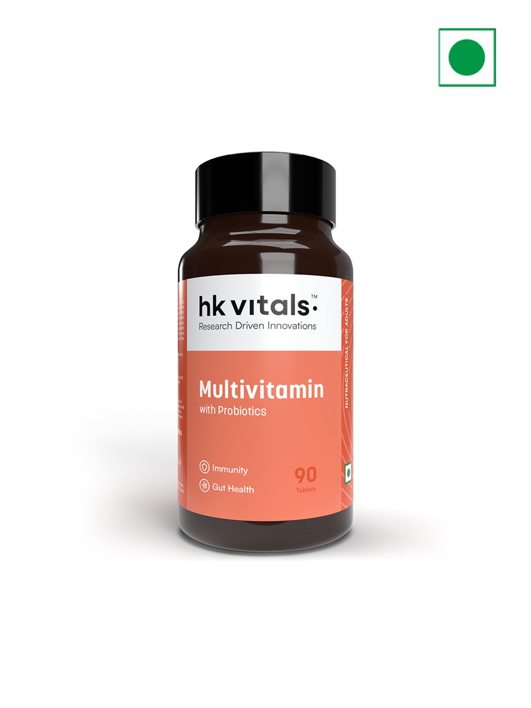 

HK VITALS Multivitamin with Probiotics for Energy - 90 Tablets, White