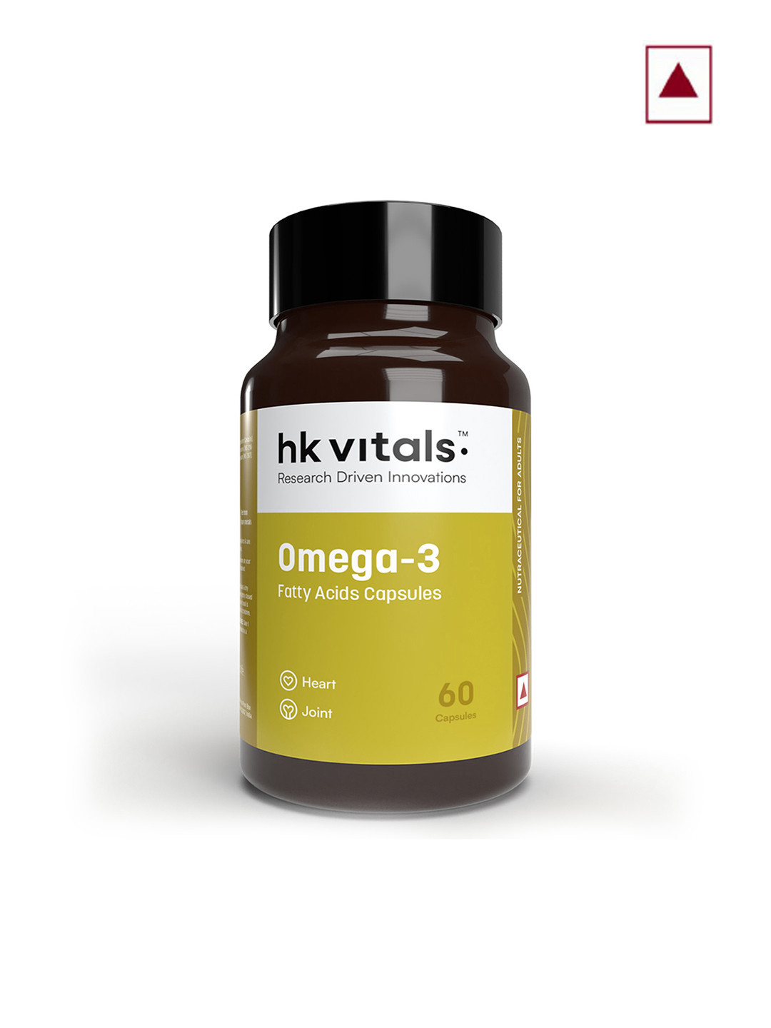 

HK VITALS Omega 3 Fish Oil Soft Gelatin Capsules with EPA & DHA - 60 Capsules, White