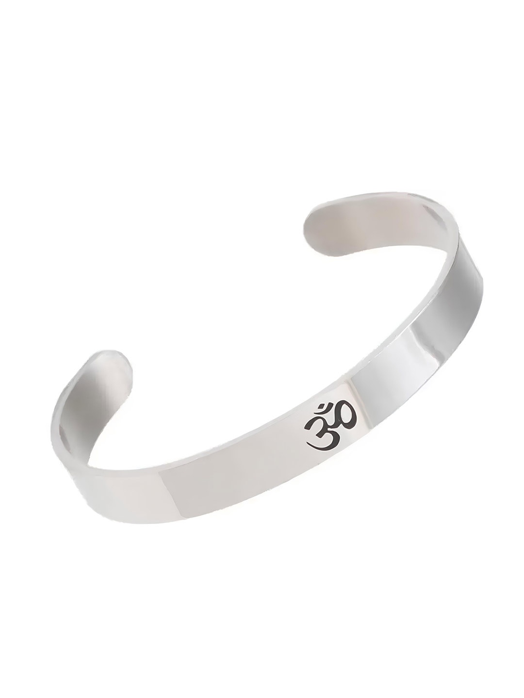 

KARISHMA KREATIONS Unisex Stainless Steel Silver-Plated Kada Bracelet
