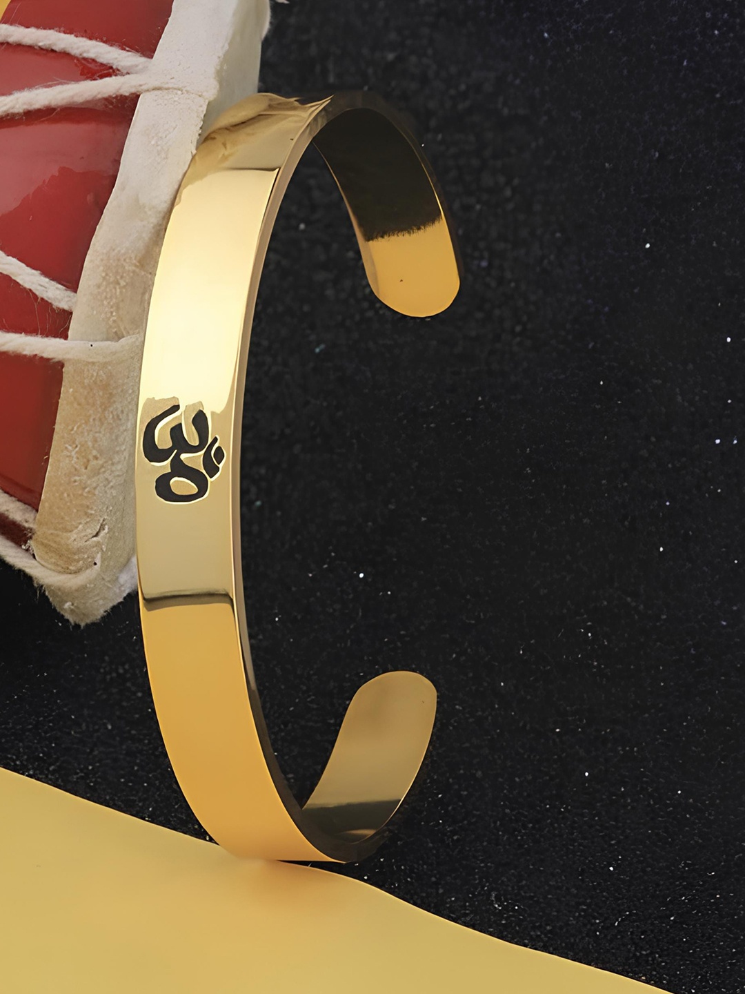 

KARISHMA KREATIONS Gold-Plated Kada Bracelet