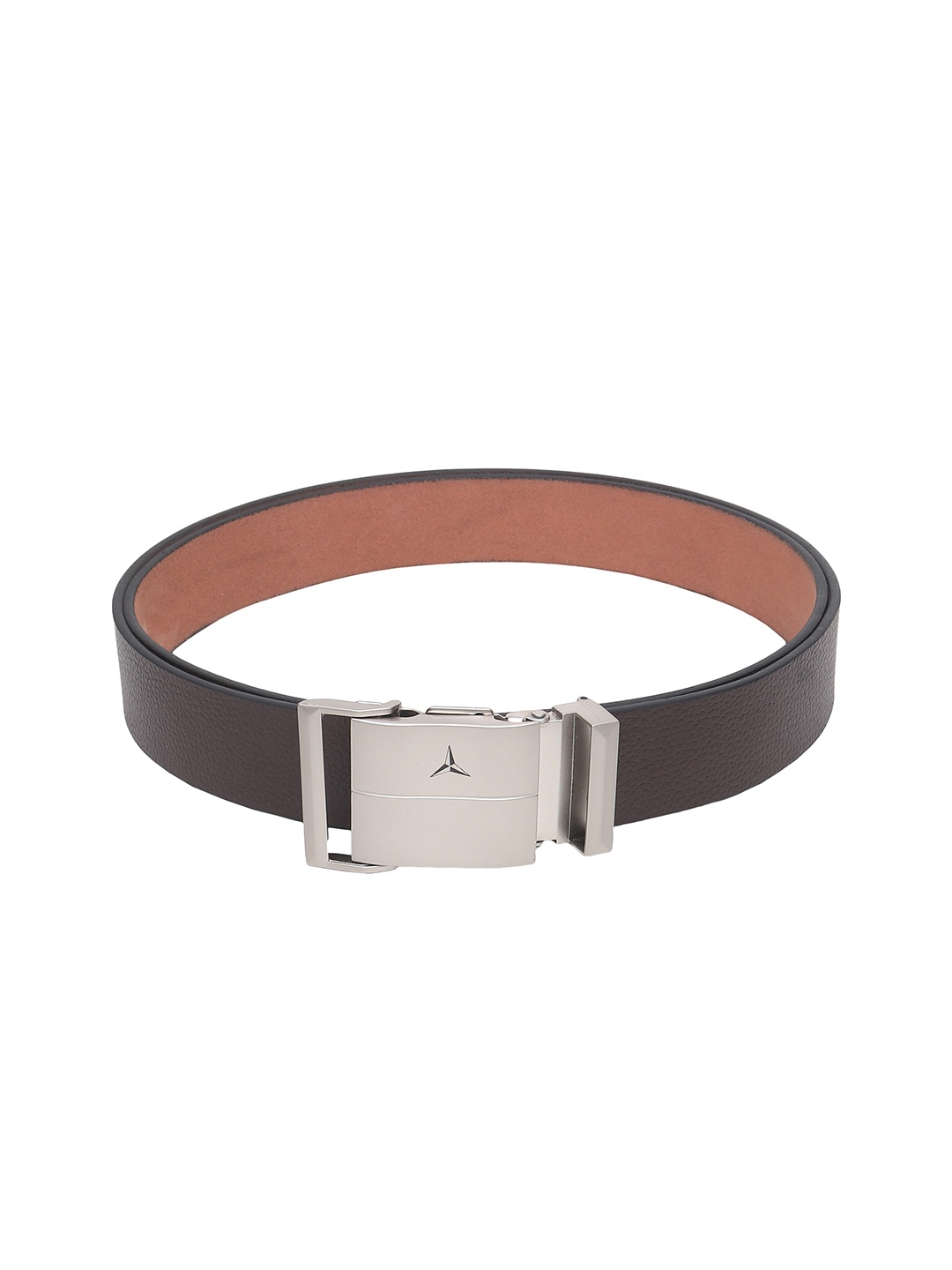 

HENEDA Men Textured Leather Formal Belt, Brown