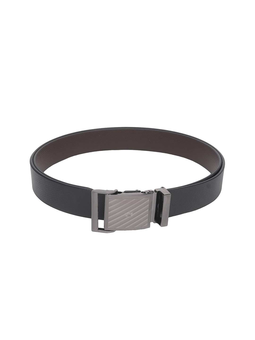 

HENEDA Men Textured Leather Formal Belt, Black