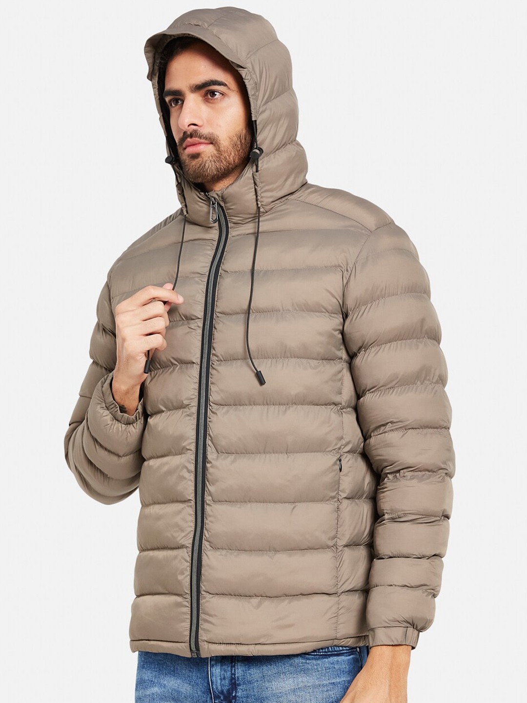 

METTLE Hooded Puffer Jacket, Brown