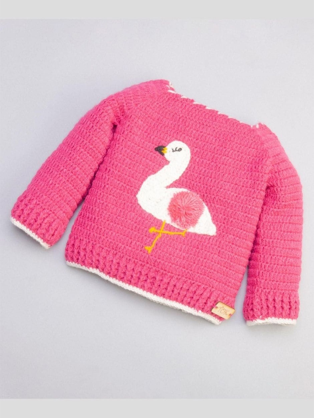 

The Original Knit Kids Self Design Acrylic Pullover, Pink