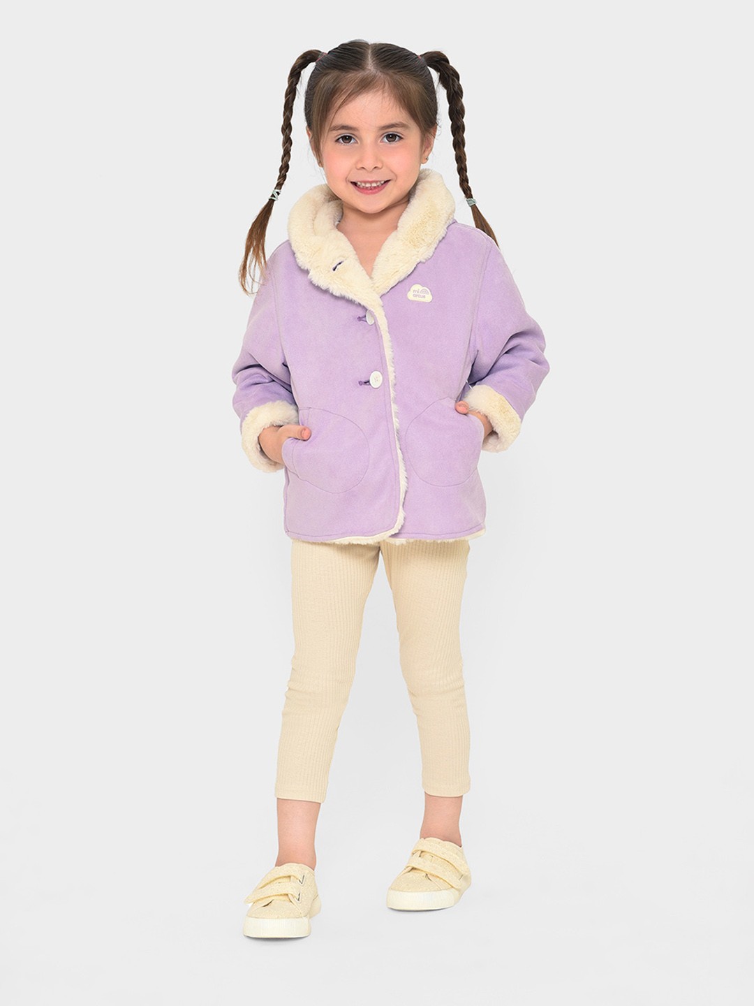 

MiArcus Girls Hooded Lightweight Tailored Jacket, Purple
