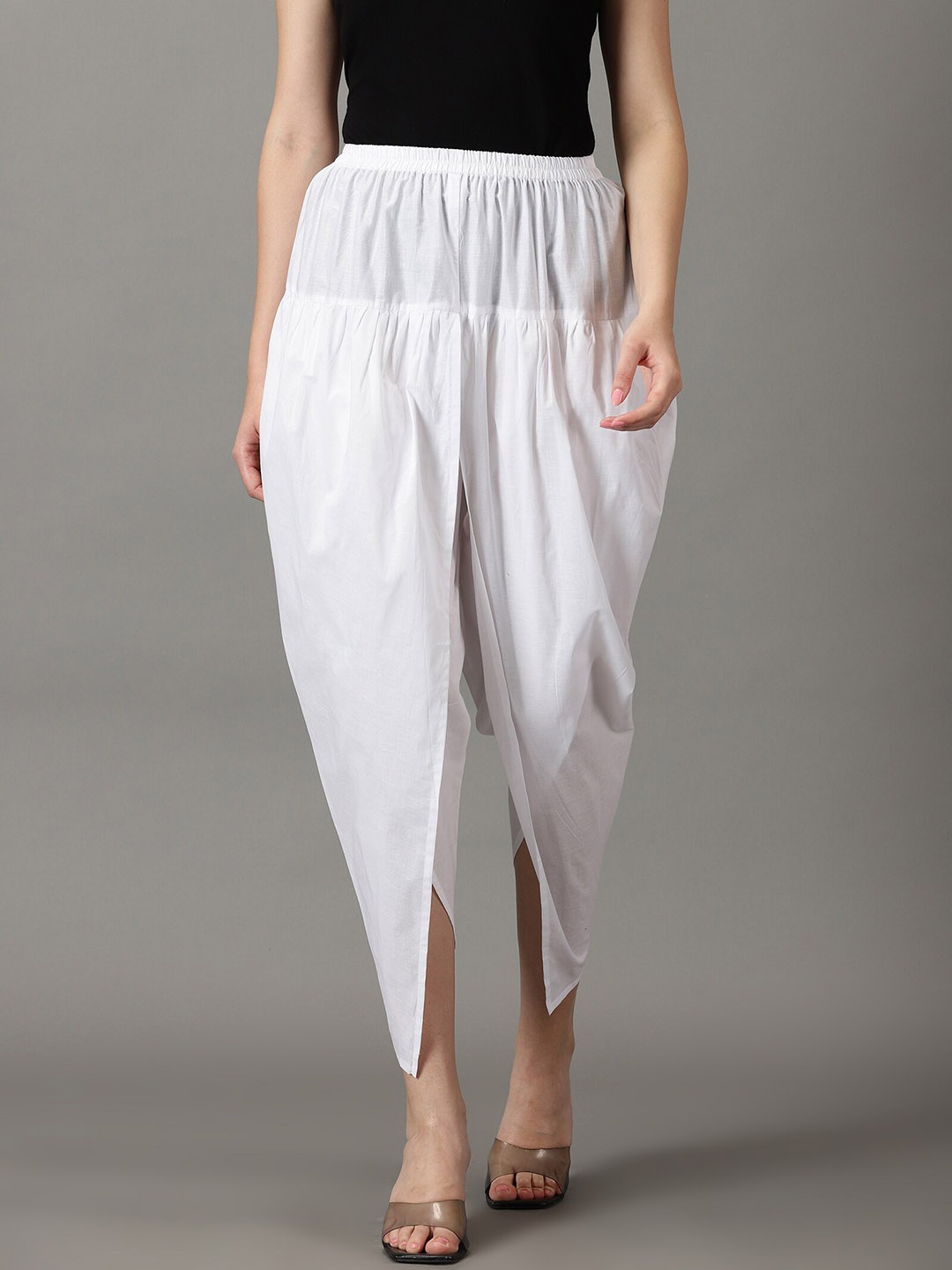 

DIVINATION Women Cotton Dhoti Pant, White