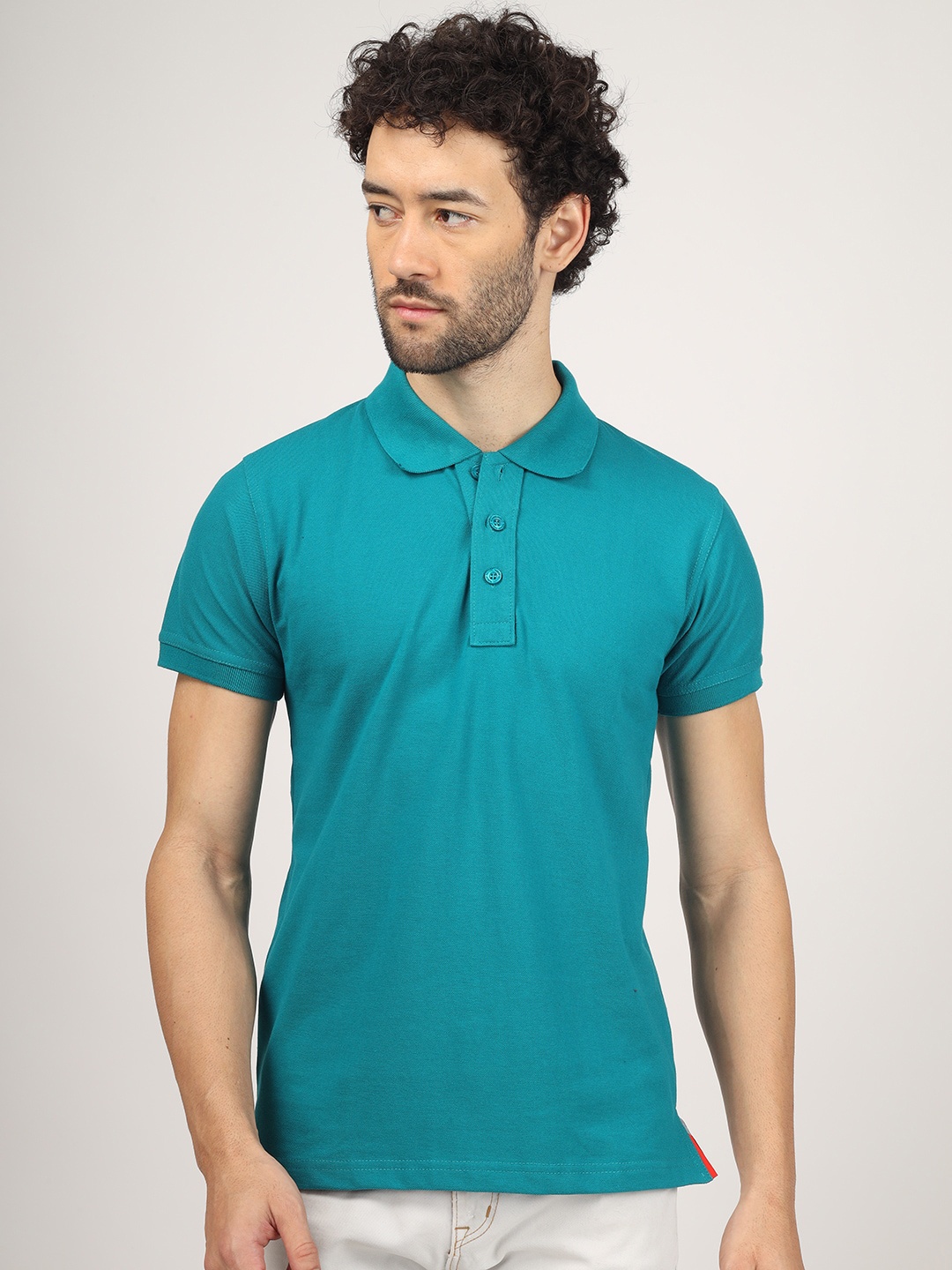 

Greylongg Polo Collar Short Sleeves T-shirt, Green