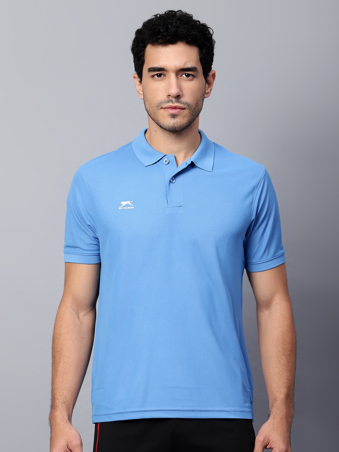 

Shiv Naresh Polo Collar Rapid-Dry T-shirt, Blue