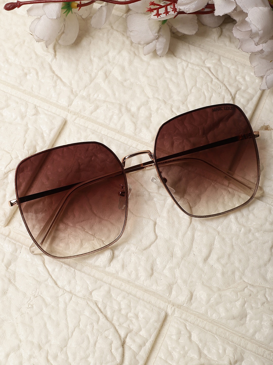 

MARC LOUIS Women Square Sunglasses with UV Protected Lens MARC LOUIS B80-481, Brown