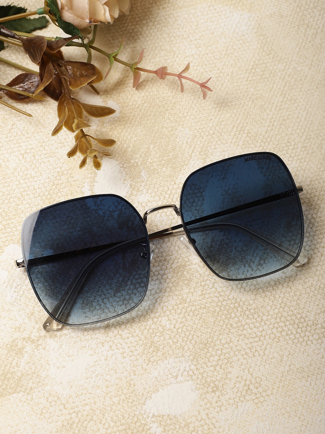 

MARC LOUIS Women Square UV Protected Lens Sunglasses B80-481, Blue