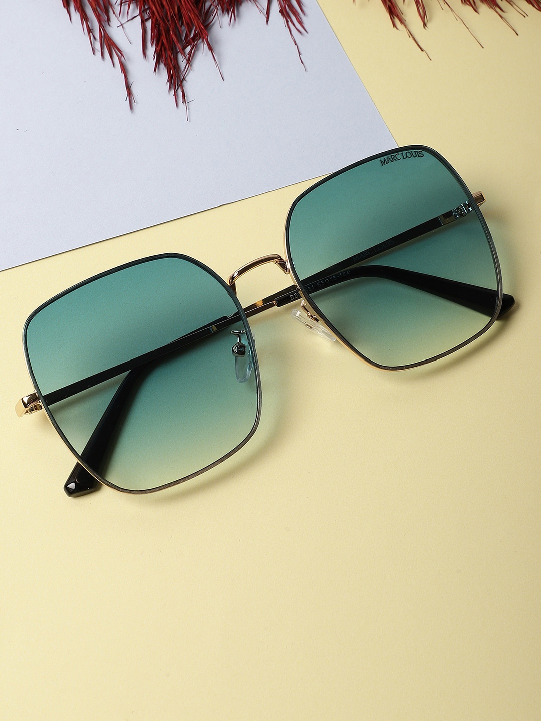 

MARC LOUIS Women Square UV Protected Lens Sunglasses B80-481, Green