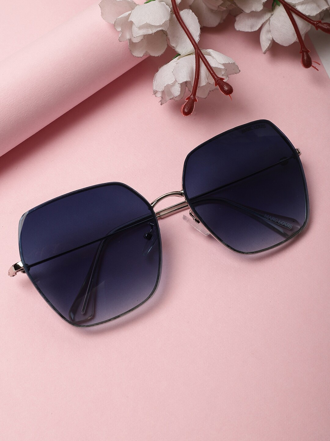 

MARC LOUIS Women Square Sunglasses With UV Protected Lens-MARC LOUIS B80, Blue