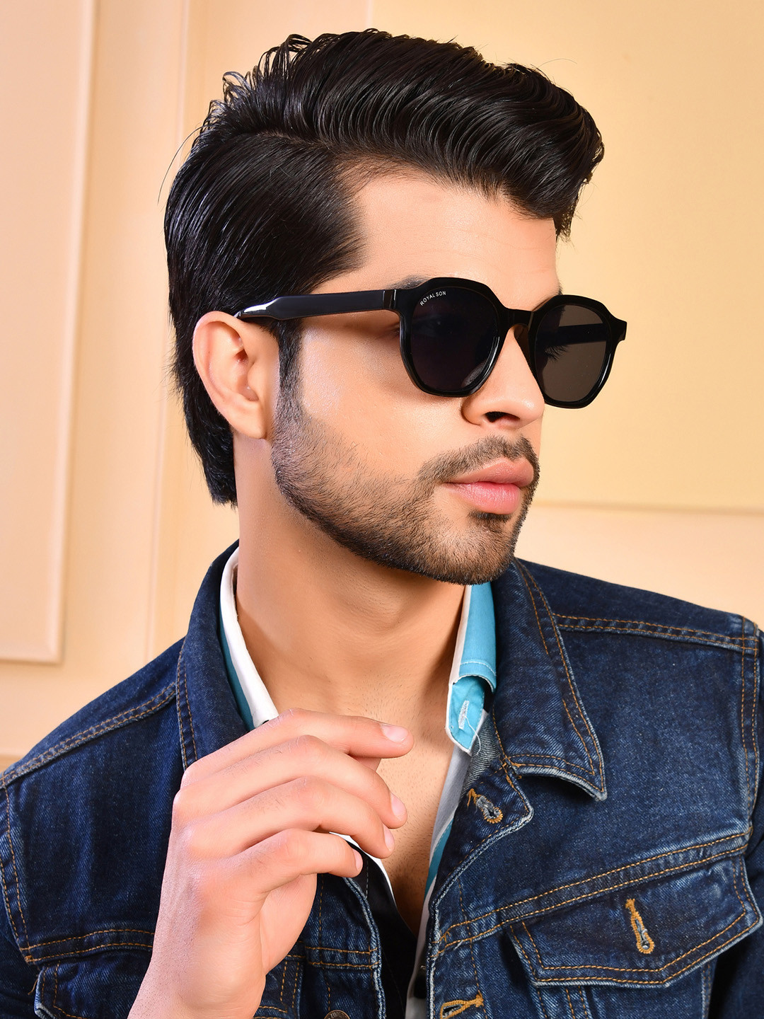 

ROYAL SON Women Round Sunglasses with UV Protected Lens CHI00163-C1, Black