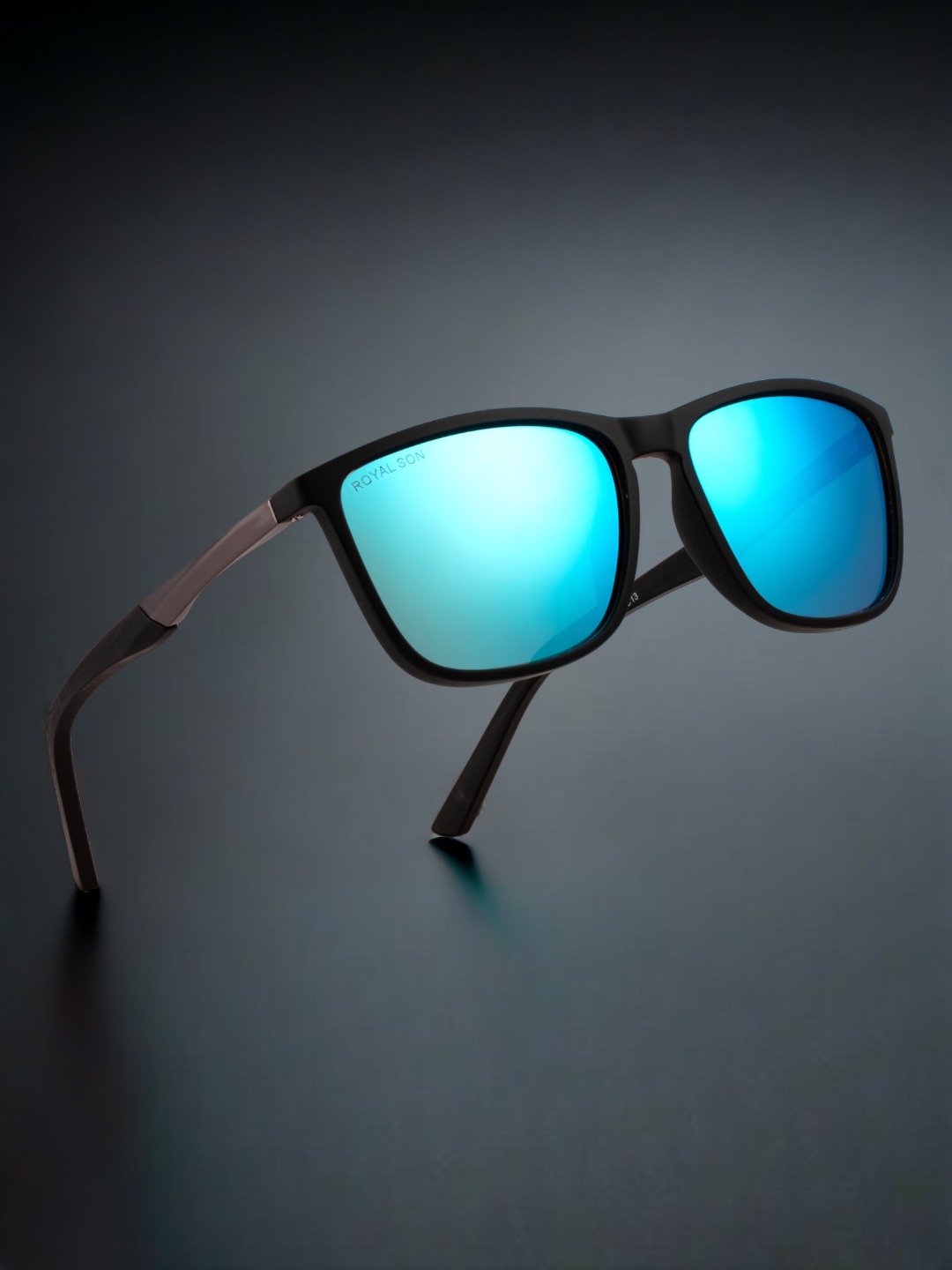 

ROYAL SON Unisex Square Sunglasses With Polarised & UV Protected Lens, Blue