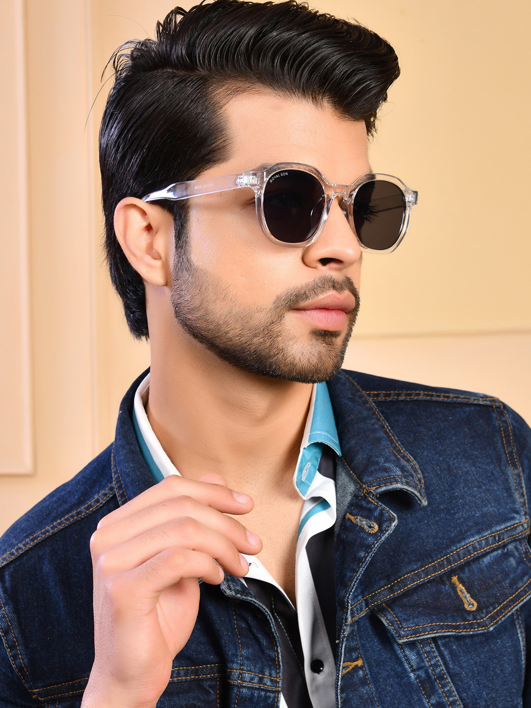 

ROYAL SON Women Round Sunglasses With UV Protected Lens CHI00163-C2, Black