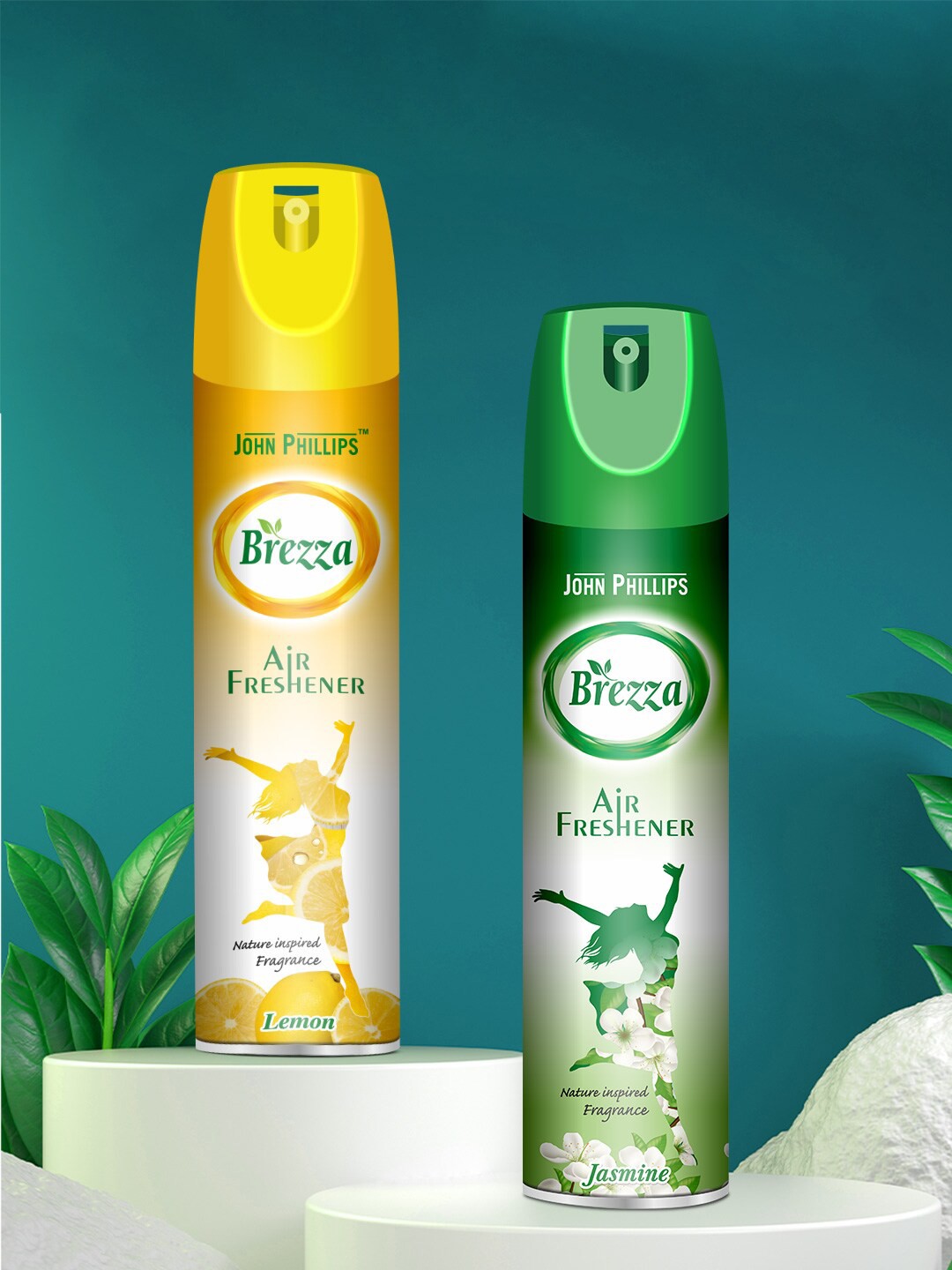 

JOHN PHILLIPS 2-Pieces Lemon & Jasmine Room Air Freshener 234 ml Each, Yellow