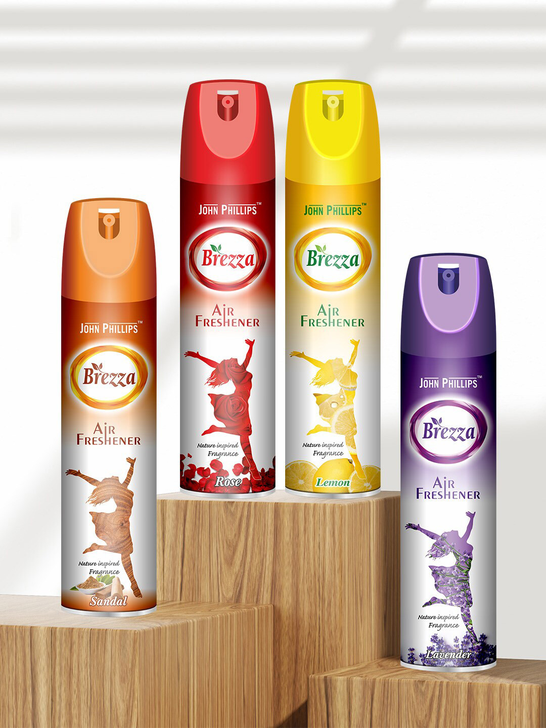 

JOHN PHILLIPS 4-Pcs Room Air Freshener 234 ML Each, Orange